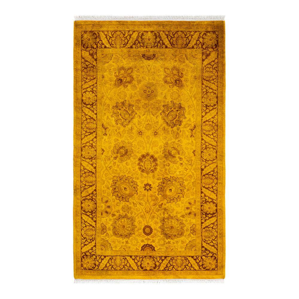 Fine Vibrance Yellow 3 ft. x 5 ft. Solid Wool Indoor Area Rug price history on PriceWatchPro