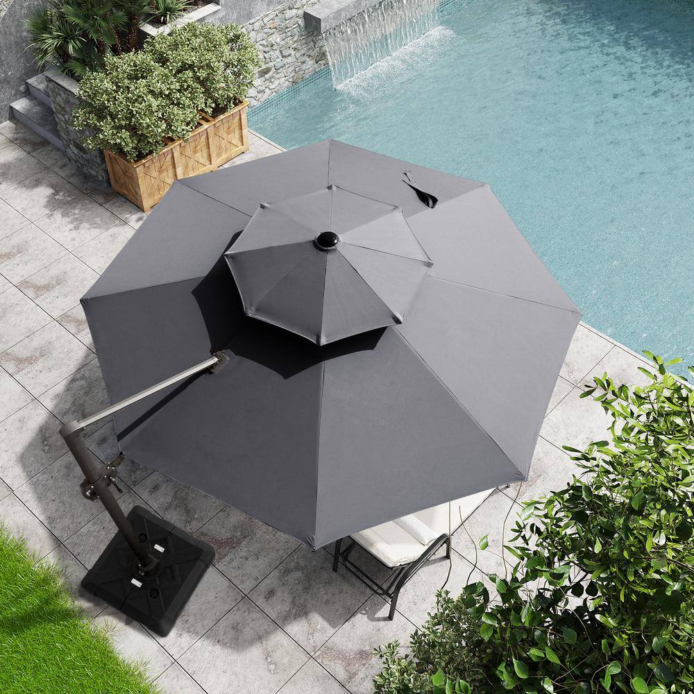 Crestlive Products 11.5 ft. x 11.5 ft. Umbrella Double Top Octagon in ...