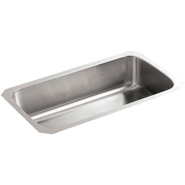 KOHLER Undertone Undermount Stainless Steel 32 in. Single Bowl Kitchen Sink