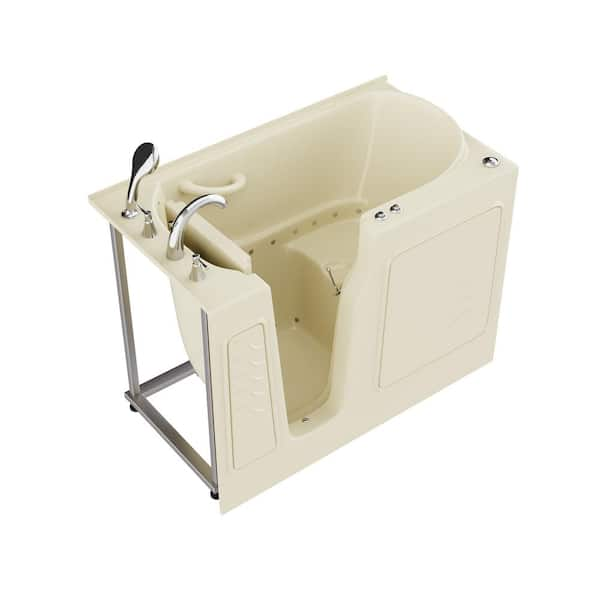 Universal Tubs HD Series 29 in. x 52 in. Left Drain Quick Fill Walk-In Air Tub in Biscuit