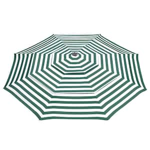 10 ft. Tiers polyester fabric Umbrella Cover Replacement in Green Stripe for waterproof and fade resistant