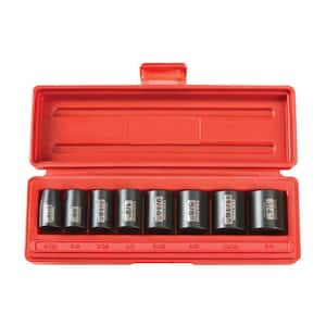 3/8 in. Drive 5/16-3/4 in. 6-Point Shallow Impact Socket Set