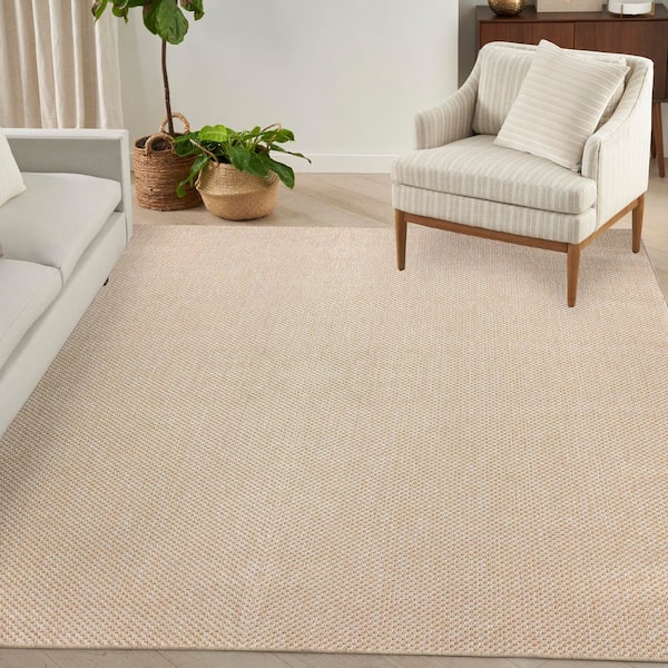 Tulum Cream 8 ft. x 10 ft. All-over design Contemporary Area Rug