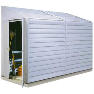 Yard Saver 4 ft. W x 10 ft. D White Galvanized Metal Storage Shed