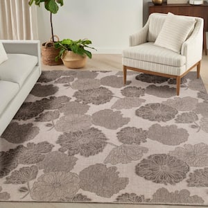 Garden Oasis Natural 9 ft. x 12 ft. Nature-inspired Contemporary Area Rug