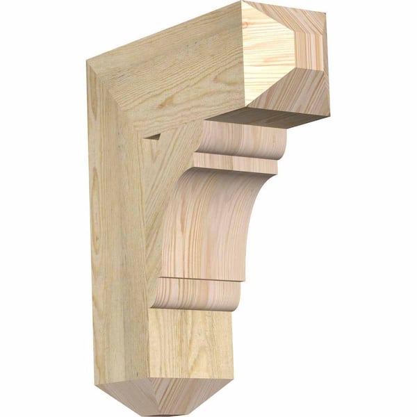 Ekena Millwork 6 in. x 22 in. x 18 in. Douglas Fir Olympic Craftsman Rough Sawn Bracket