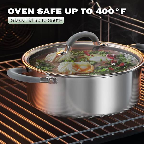 Cook N Home 16 Quart Basic Stainless Steel Cooking Gumbo Soup Pot