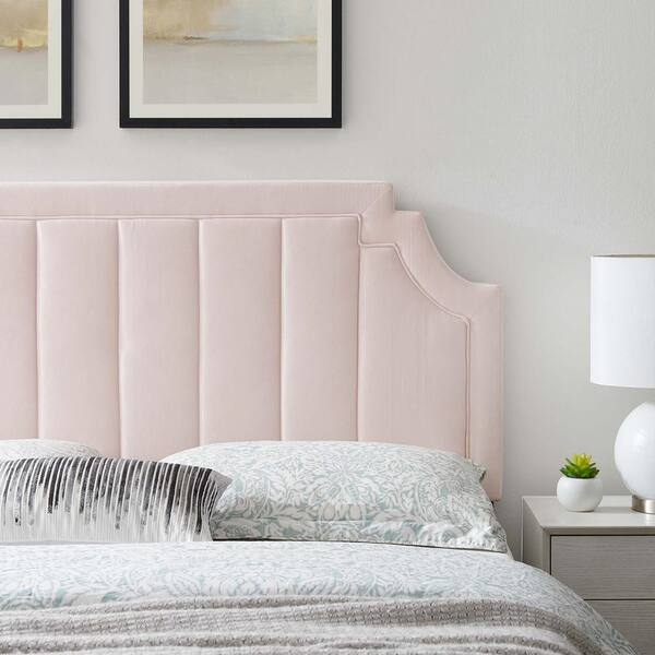 Pink tufted 2024 headboard full