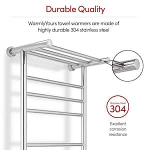8 bars Summit Towel Warmer, Dual Connection, Polished Stainless Steel 120 Volts