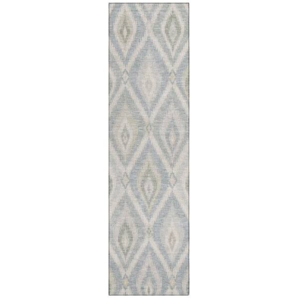 Chantille Machine Washable Indoor/Outdoor Abstract ACN3072 Gray 2 ft. x 7 ft. Runner Rug