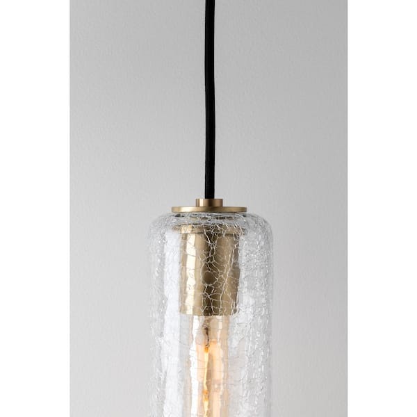 hudson pendant shade in copper and clear