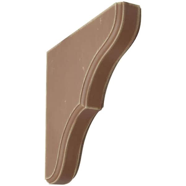 Ekena Millwork 1-3/4 in. x 10 in. x 10 in. Weathered Brown Stratford Wood Vintage Decor Bracket