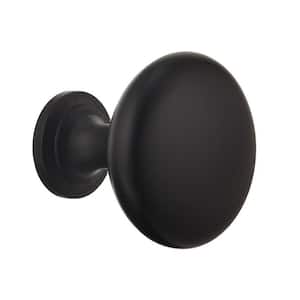 Edona 1-1/4 in. (32mm) Traditional Matte Black Round Cabinet Knob (25-Pack)