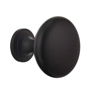 Allison Value 1-14 in. (32 mm) Matte Black Round Cabinet Knob (25-Pack)