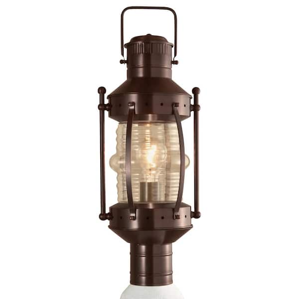 NORWELL Seafarer 1-Light Bronze Outdoor Post Lantern