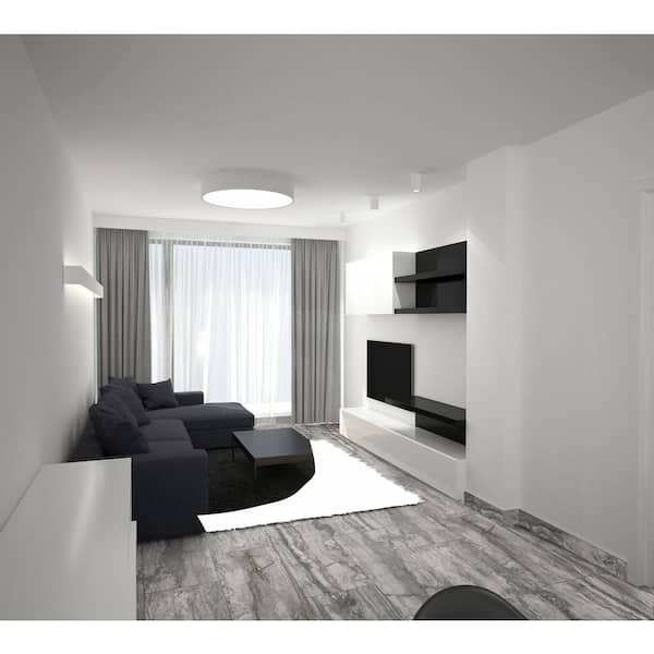 Balmira Smoke Bullnose 3 in x 18 in. Matte Porcelain Wall Tile Trim (45 ln. ft./Case)