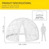 VEVOR Garden Dome 12 ft. x 12 ft. x 7.2 ft. PVC Antifreeze Film Geodesic  Dome with Door and Windows for Sunbubble, Clear XKZP12FT000000001V0 - The  Home Depot