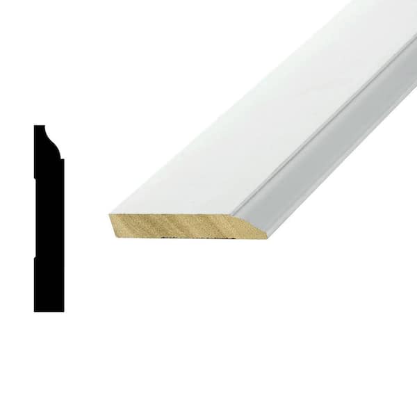 American Wood Moulding WM 623 - 9/16 in. x 3-1/4 in. x 144 in. Primed Finger-Jointed Poplar Base Moulding
