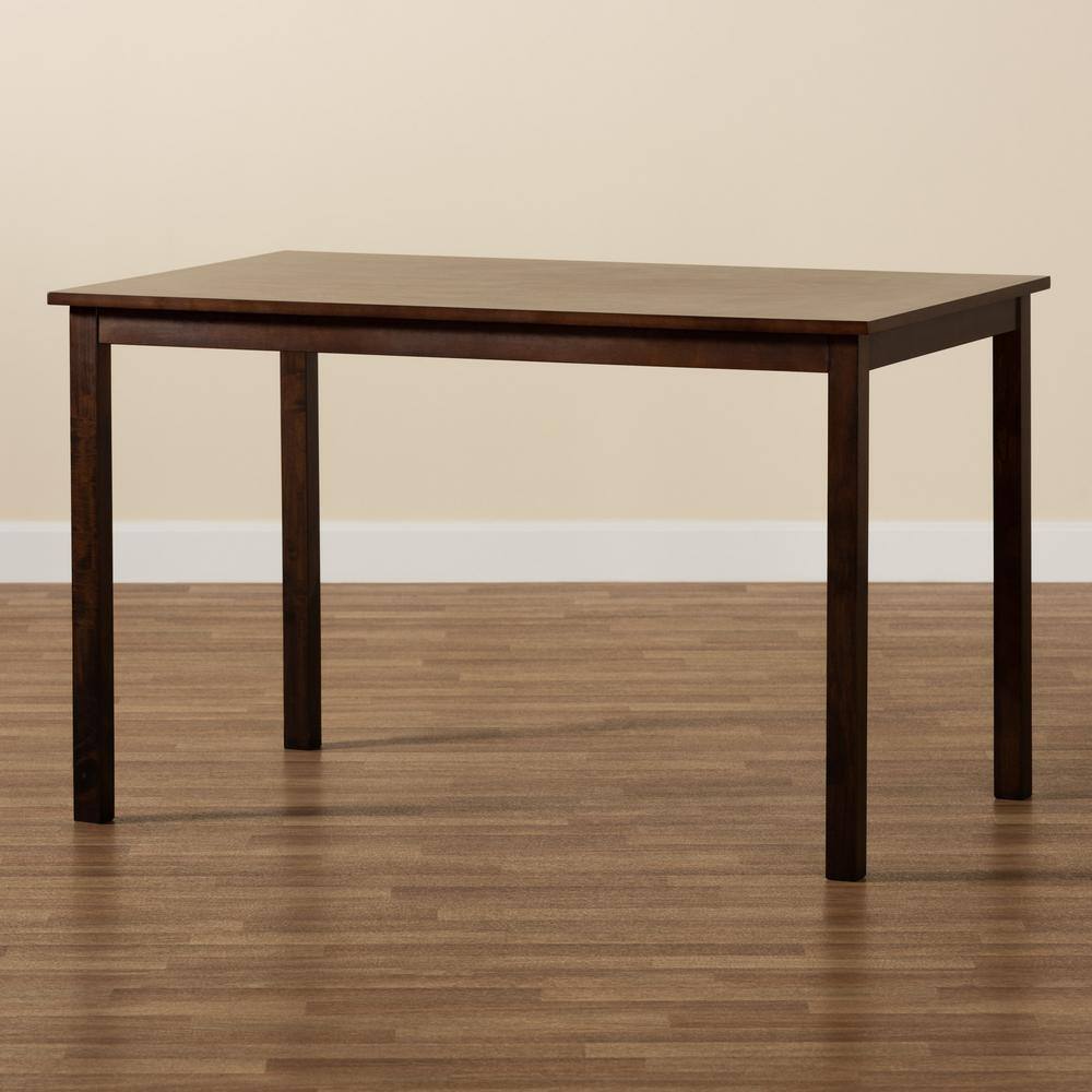 Contemporary Andrew Dark Brown Wooden Dining Table