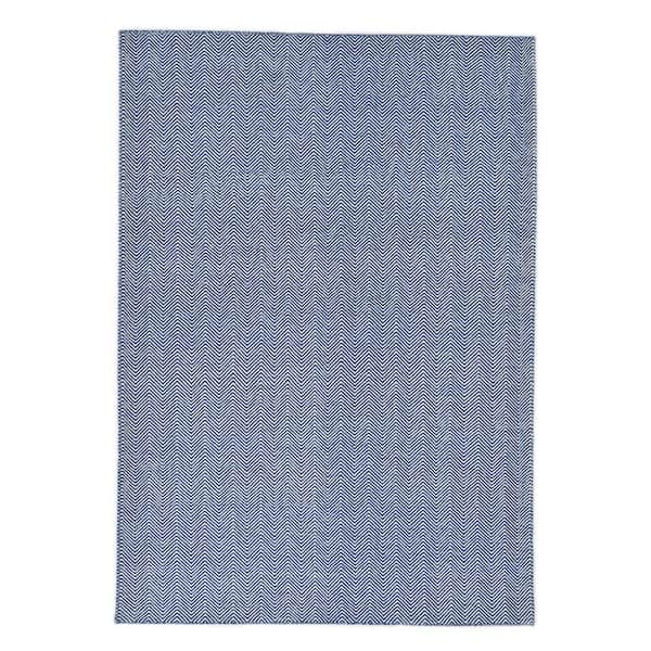 Solo Rugs Luna Contemporary Flatweave Cobalt 8 ft. x 10 ft. Hand Woven Area Rug