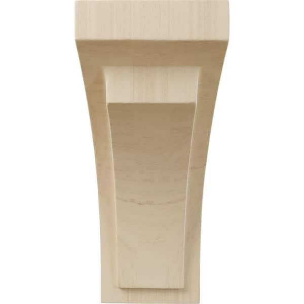 2-1/2 in. x 6 in. x 3-3/4 in. Rubberwood Mini Felix Wood Corbel