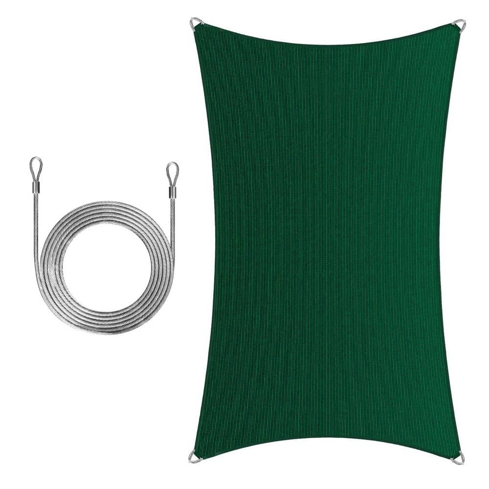 16 ft. x 20 ft. Rectangle Pro Ring Sun Shade Sail with Rope-Green price history on PriceWatchPro