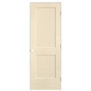 28 in. x 80 in. 2-Panel Logan Left-Hand Hollow Core Golden Haystack Molded Composite Single Prehung Interior Door