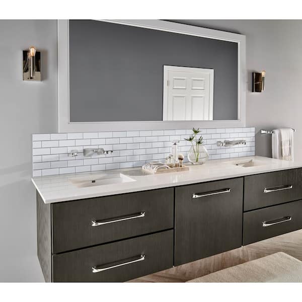 Retro Brick Bianco Subway 12 in. x 12 in. x 0.24 in. Matte Porcelain Mesh-Mounted Mosaic Tile (13.65 sq. ft./Case)