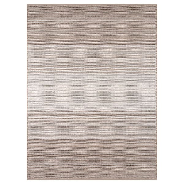 Cassie 3 ft. x 4 ft. Ivory Stripe Scatter Rug