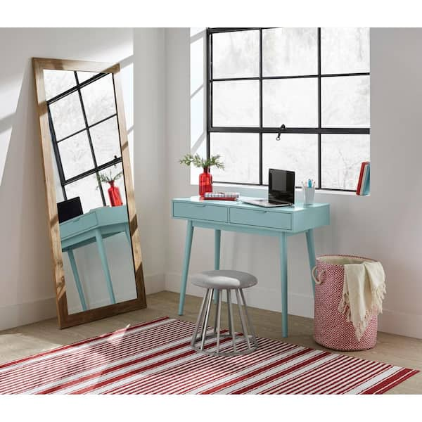 amerlin seafoam wood vanity desk