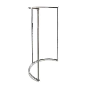 Chrome Metal 43 in. W x 73 in. H Half-Round Clothes Rack