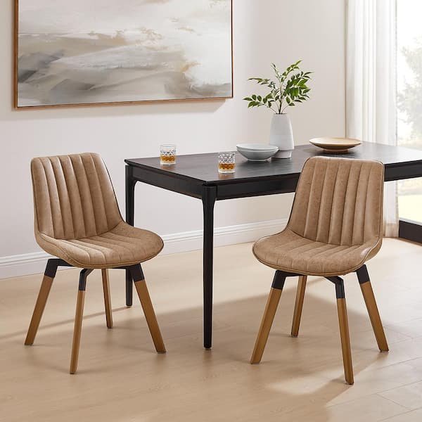 Buy Beige ART Leather Dining Chairs, Upto 40% Off