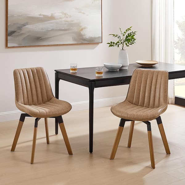 Swivel dining chairs discount leather