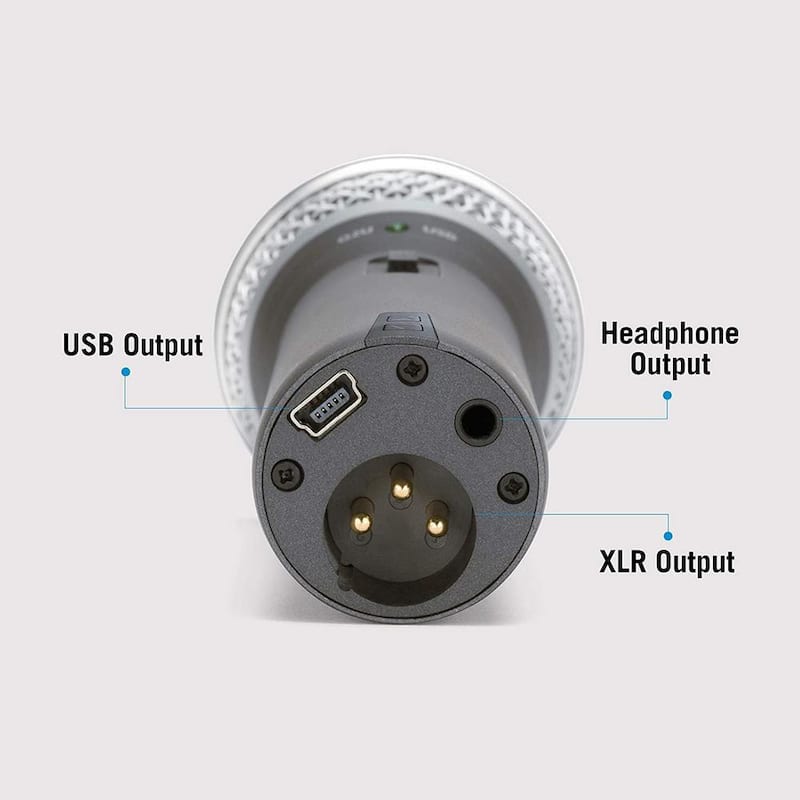 Dynamic Microphone Recording and Podcasting with Mic Clip, Desktop Stand, Windscreen and Cables.