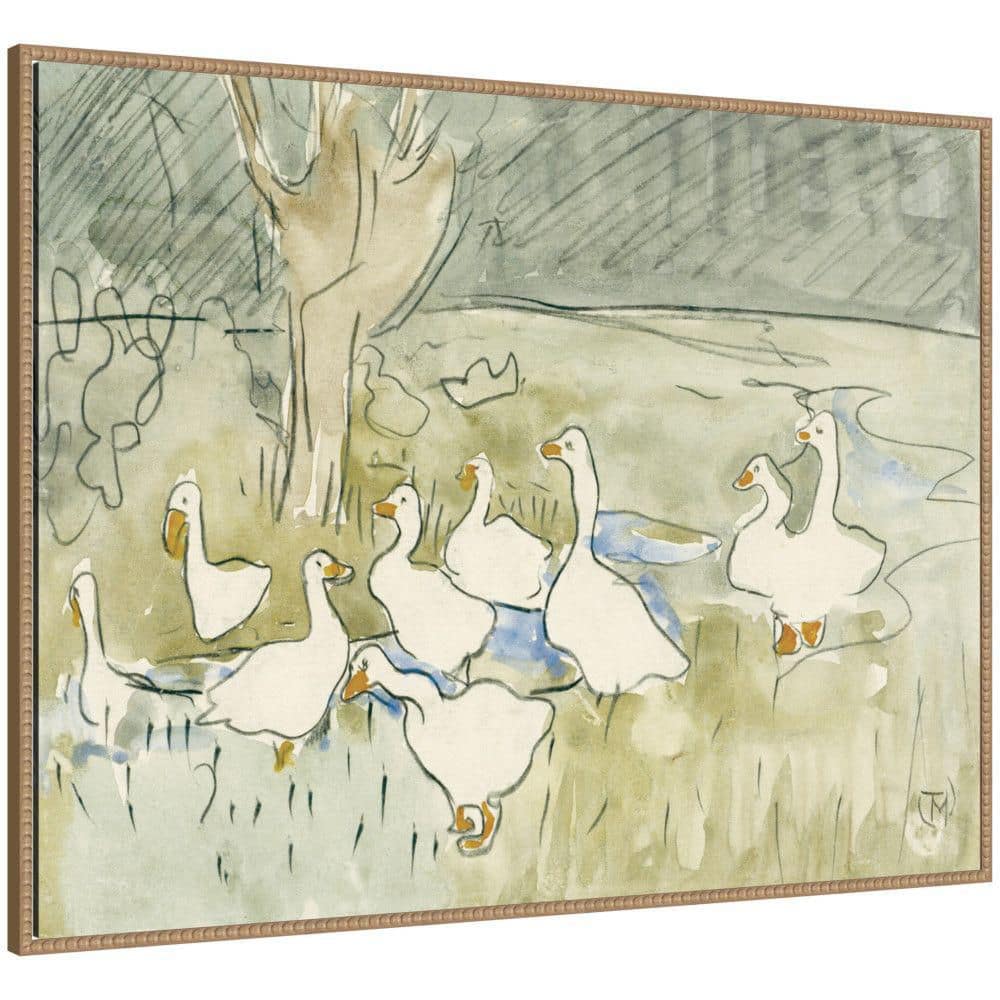"Sylvie ""Ducks 1917 Theo van Hoytema"" by Nostalgia Prints Birds Framed Glass Art Print 32 in. x 42 in." price history on PriceWatchPro