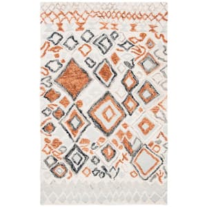 Casablanca Ivory/Brown 5 ft. x 8 ft. Abstract Area Rug