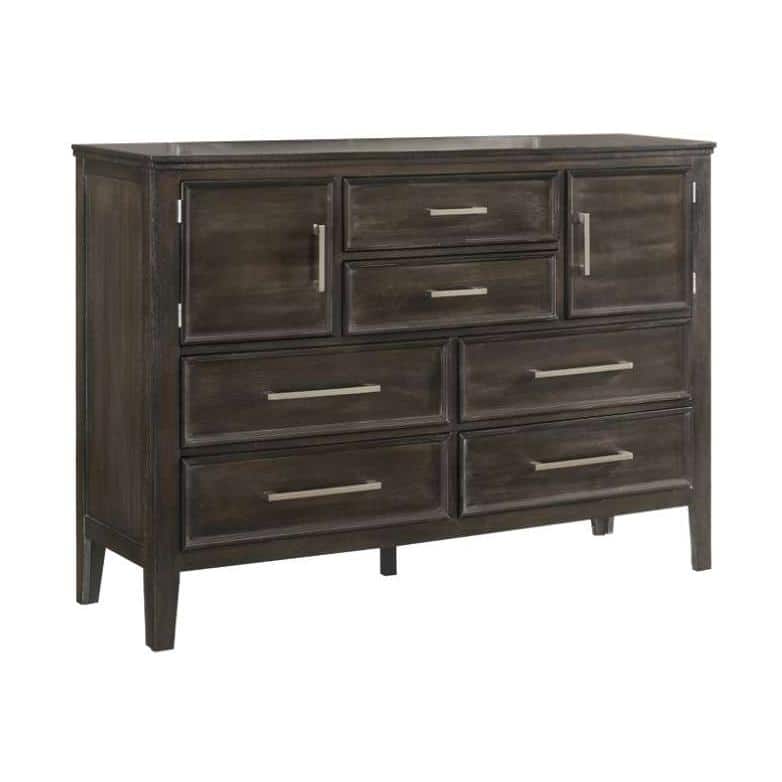 Nutmeg Transitional 6-Drawer Horizontal Dresser with Dovetail Drawer
