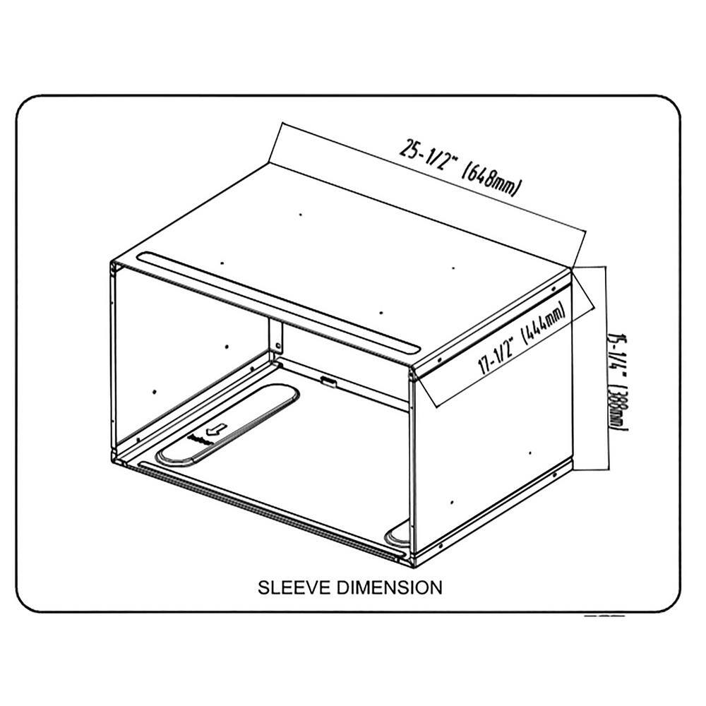 Keystone 26" White Metal Wall Sleeve for Air Conditioners