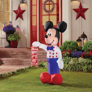 3.5FT Patriotic Mickey with Banner Inflatable
