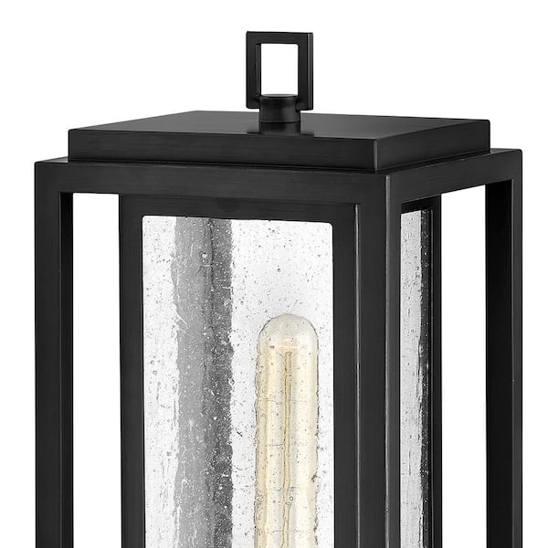 HINKLEY - Republic 16.5 in. 1-Light Black Low Voltage Outdoor Pier Mount Light