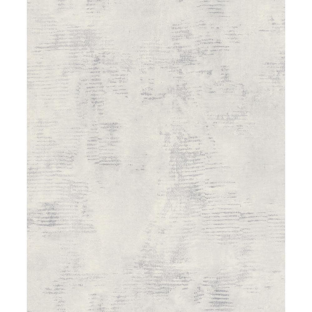 57.8 sq. ft. Osborn Light Grey Distressed Texture Strippable Wallpaper Cove