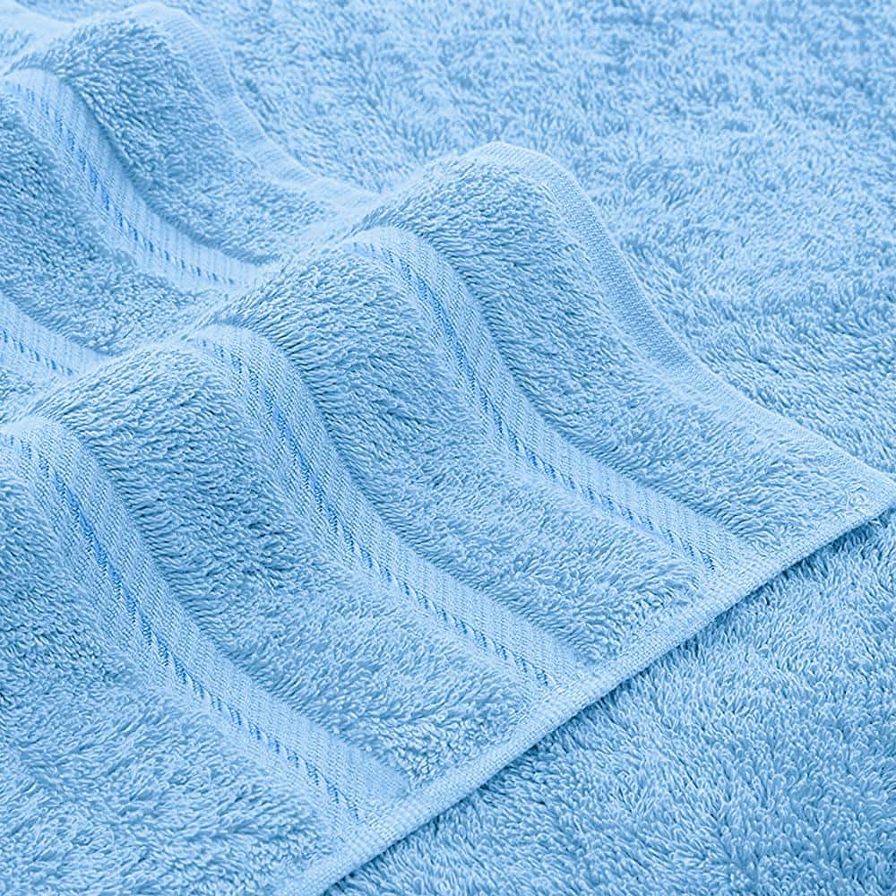 Sky Blue 100% Turkish Cotton Hand Towel Set, 16" x 28"