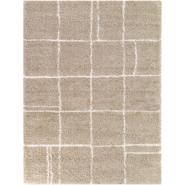 Unbranded Hardin Taupe 7 ft. 10 in. x 10 ft. Abstract Area Rug