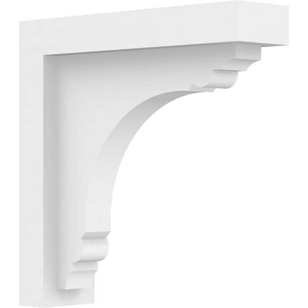 Ekena Millwork 2 in. x 8 in. x 8 in. Standard Warren Unfinished Architectural Grade PVC Bracket