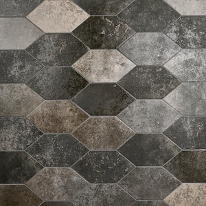 Merci Hex Magma 6.69 in. x 12.99 in. Matte Porcelain Floor and Wall Tile (8.39 sq. ft./Case)