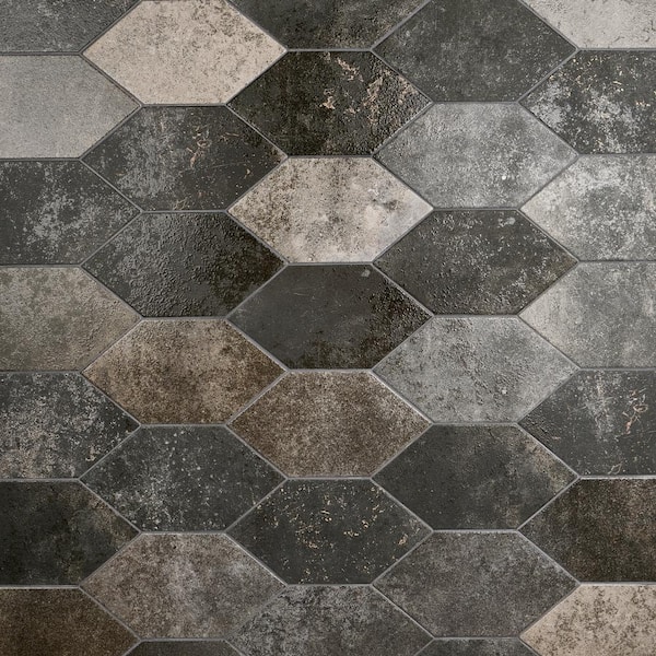 Ivy Hill Tile Merci Hex Magma 669 In X 1299 In Matte Porcelain Floor And Wall Tile 839 Sq 1749