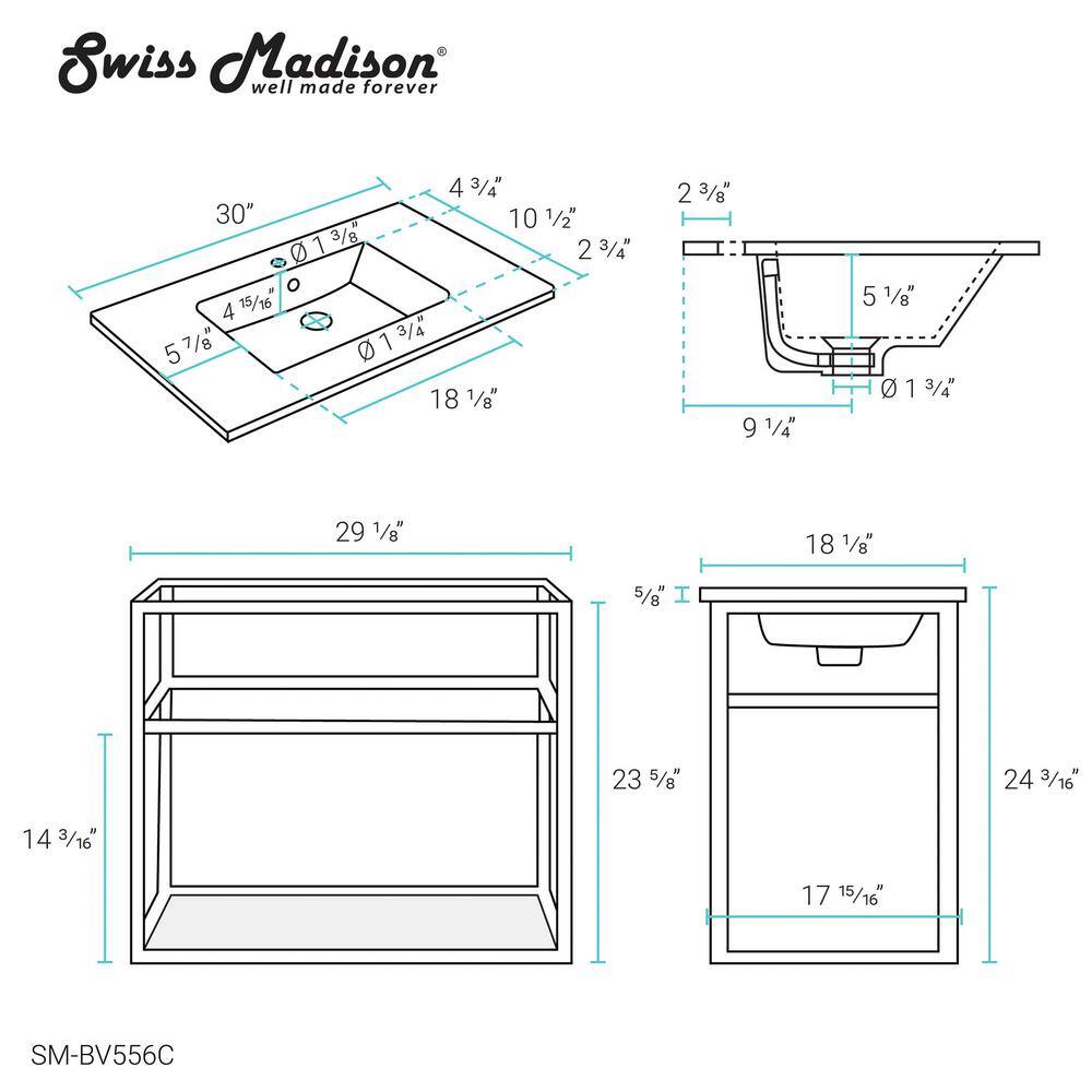 Pierre 35.4'' Chrome Metal Frame Single Bathroom Vanity with Glass Shelves