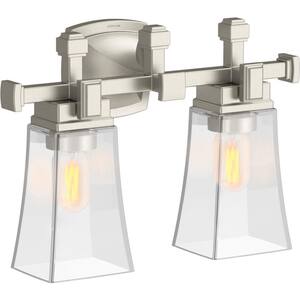 Riff 2-Light Brushed Nickel Wall Sconce