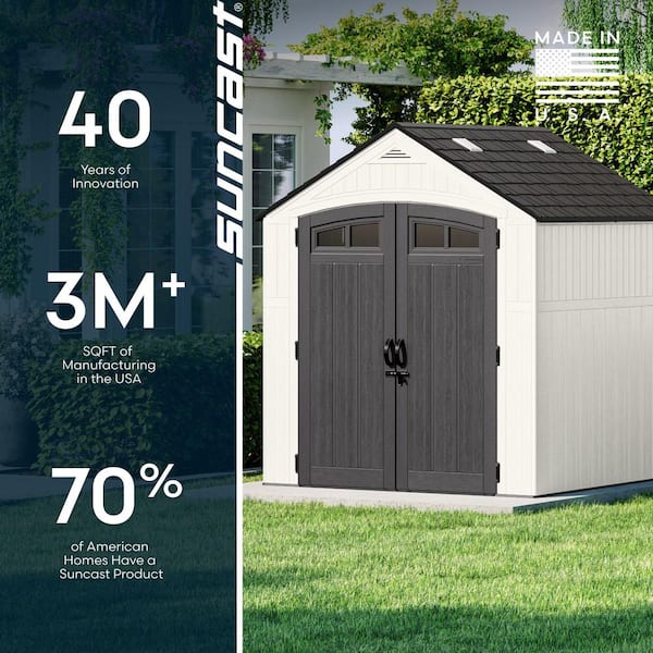 Suncast Ridgeland 7 ft. W x 7 ft. D Plastic Resin Storage Shed