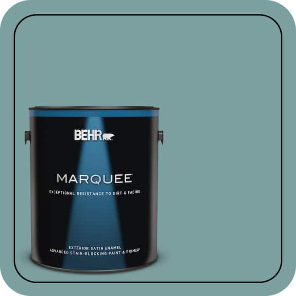 BEHR MARQUEE 1 gal. #S440-4 Tower Bridge Satin Enamel Exterior Paint & Primer